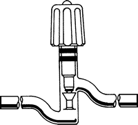 VALVES, CHEM-VAC™, GLASS PLUGS, O-RINGS, HIGH VACUUM, 180°