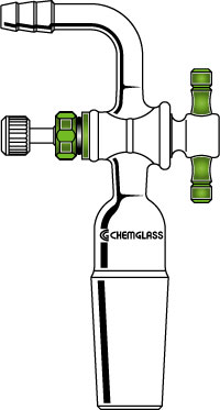 ADAPTERS, FLOW CONTROL, PTFE METERING STOPCOCK, 90°