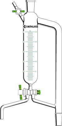 DISTILLATION RECEIVERS, SOLVENT RECOVERY, GRADUATED