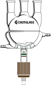 FLASKS, HALF JACKETED, WITH CHEM DRAIN VALVES