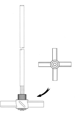 AGITATORS, PTFE, FOUR-BLADES, 19MM AND 25.4MM