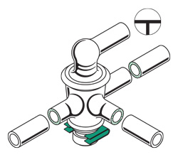 STOPCOCKS, T-BORE, GLASS PLUGS