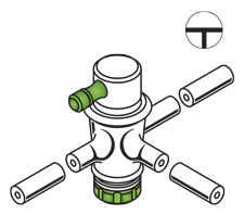 STOPCOCKS, T-BORE, CAPILLARY ARMS, PTFE PLUGS