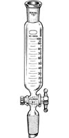 PYREX®, SEPARATORY, CYLINDRICAL, JOINTS, GRADUATED FROM PTFE STOPCOCK