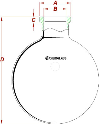 FLASKS, EVAPORATING, LARGE SCALE, FLANGED