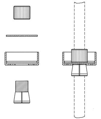 PTFE FLAKE RETAINING CUPS