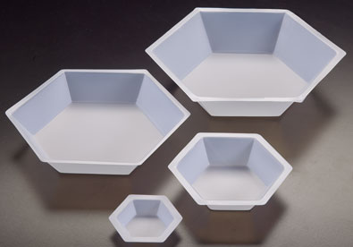 CLS-1815-007 DISHES, ANTISTATIC, HEXAGONAL, POLYSTYRENE